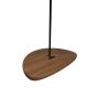 Close up of the eco-friendly Lillagunga wooden disco swing on a white background