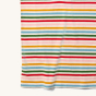 close up of the stripes on the LGR Adaptive Easy Feeding Rainbow Striped Henley Tunic