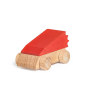 Lubulona plastic-free wooden fire supercar toy vehicle on a white background