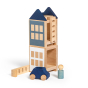 Lubulona eco-friendly wooden winterburg mini toy set stacked up on a white background