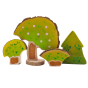 Magic Wood Spring & Autumn Wooden Tree Set showing the Spring side pitcured on a plain white background
