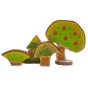 Magic Wood Summer & Winter Wooden Tree Set showing summer set pictured on a plain background