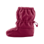 Side of the Mamalila eco-friendly toddlers allrounder winter booties in the berry colour on a white background
