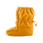 Side of the Mamalila eco-friendly toddlers allrounder winter booties in the mustard colour on a white background