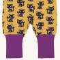 Maxomorra- Kids cat motif waist pants on a plain background.