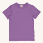 Maxomorra Solid Purple Short Sleeve Top