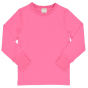 Maxomorra block colour, organic long sleeved top in candy pink. On a white background