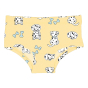Meyadey childrens organic cotton hipster briefs in the city dog print on a white background
