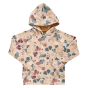 Meyadey adult's organic cotton lined hoodie in the Tropical Orchid print on a white background
