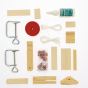 The Kraul DIY Mini Cable Car Shuttle Service Kit box contents