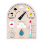 Moon Picnic eco-friendly wooden weather station toy on a white background