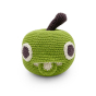 Myum eco-friendly organic cotton apple musical toy on a white background