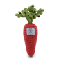 Back of the Myum plastic free eco-friendly marie charlotte carrot baby toy on a white background