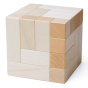 Naef eco-friendly premium stacking wooden cubicus toy in natural finish on a white background