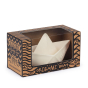Oli & Carol White natural rubber Origami Boat bath toy in it's cardborad box pictured on a plain white background