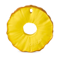 Oli & Carol Ananas the Pineapple natural rubber teether, stood upright on white background