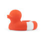 Oli & Carol Flo The Floatie Duck Red pictured on a plain white background