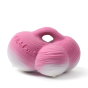 Close up of the Oli & Carol radish doudou baby teething toy on a white background
