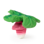Oli and carol rubber radish baby teething toy on a white background