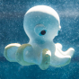 Orlando The Octopus bath toy by Oli&Carol underwater in a swimming pool.