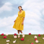 Olli Ella Flora Organic Cotton Wrap Dress - Mustard
