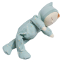 Moppet Ocean Dozy Dinkum doll laying on its side on a white background