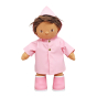 Olli ella dinkum doll toy stood on a white background wearing the pink rainy play set