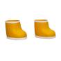 Olli ella dinkum doll yellow wellington boots on a white background