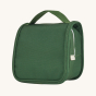 Olli Ella See-Ya Wash Bag in Forest Green with handle at the top
