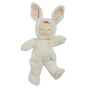 Olli Ella bunny moppet white soft cuddly rabbit toy laying on a white background