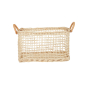 Medium olli ella eco-friendly woven rattan cabouche basket on a white background