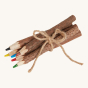 The pencils from the Olli Ella Porcini basket pictured on a plain background 