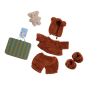 olli ella teddy pretend play pack for dinkum doll on the white background