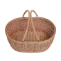 olli ella rattan basque basket with handles up on the white background