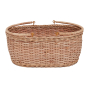olli ella rattan basque basket with handles down on the white background
