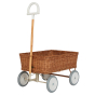 Olli Ella rattan wonder wagon toy in the natural colour on a white background