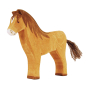 Ostheimer childrens wooden brown horse toy figure on a white background
