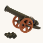 Ostheimer Large Cannon with 10 Cannonballs  pictured on a plain background
