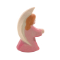 Ostheimer plastic-free little wooden angel in pink on a white background