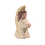 Ostheimer plastic-free little wooden angel in white on a white background