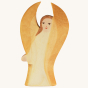 Ostheimer Guardian Angel - White. A beautiful Guardian Angel in a white robe, with yellow wings and a kind face, on a cream background