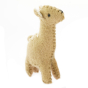 Papoose handmade felt fawn toy figure stood on a white background