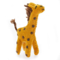 Papoose handmade felt giraffe toy animal on a white background