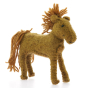 Papoose handmade felt horse toy figure on a white background