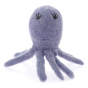 Papoose handmade felt octopus toy figure on a white background