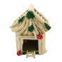 Front view of the Papoose plastic-free woodland fairy hut toy on a white background