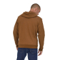 Man stood backwards wearing the Patagonia ridge line logo organic hoody on a white background 