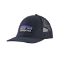 Patagonia P6 logo lopro trucker hat in the navy blue colour on a white background
