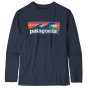 Patagonia Kid's Cap Cool Daily LS T-Shirt - Boardshort Logo