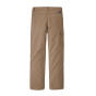 Back of the Patagonia eco-friendly childrens durable hike pants in the mojave khaki colour on a white background